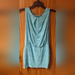 Teal lace dress